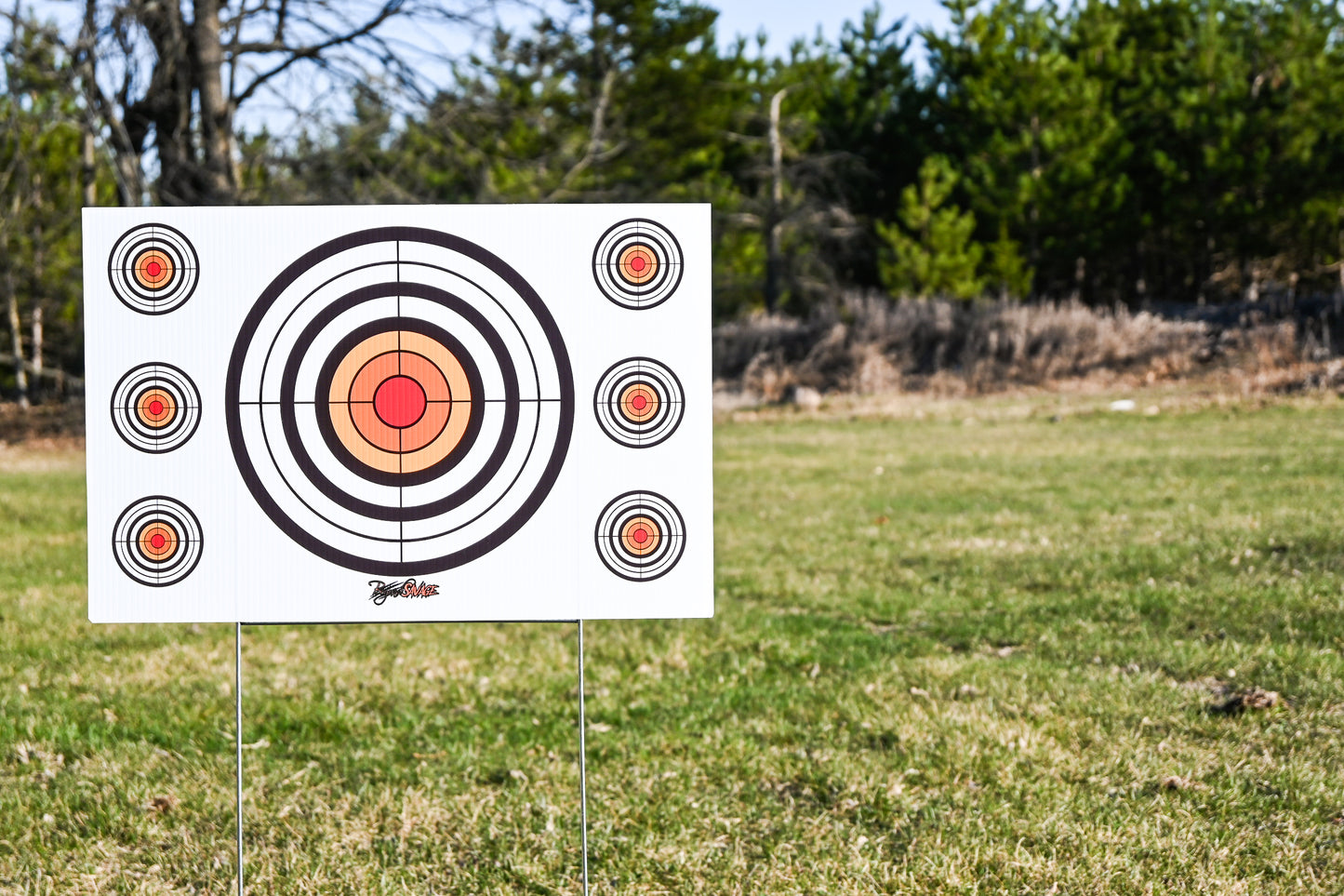 Portable Shooting Target Range, Plastic + Stand - Standard Sighting Targets