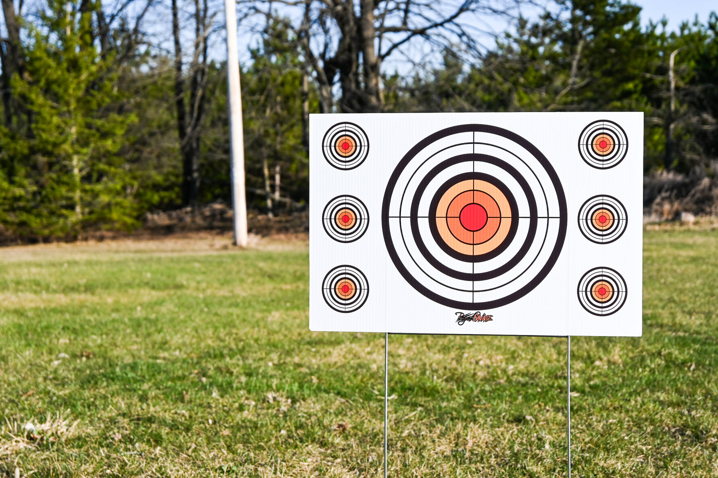 Portable Shooting Target Range, Plastic + Stand - Standard Sighting Targets
