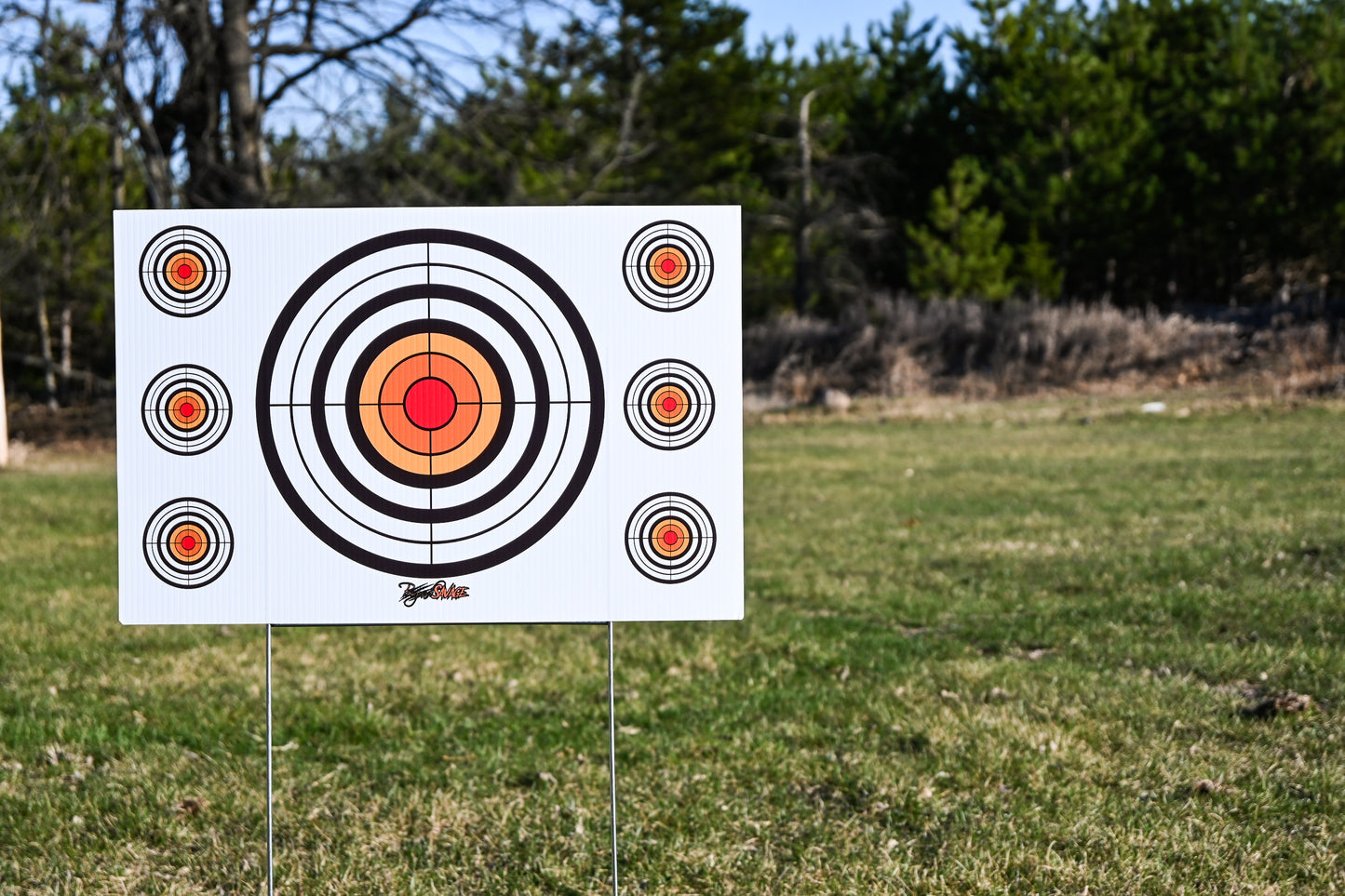 Portable Shooting Target Range, Plastic + Stand - Standard Sighting Targets